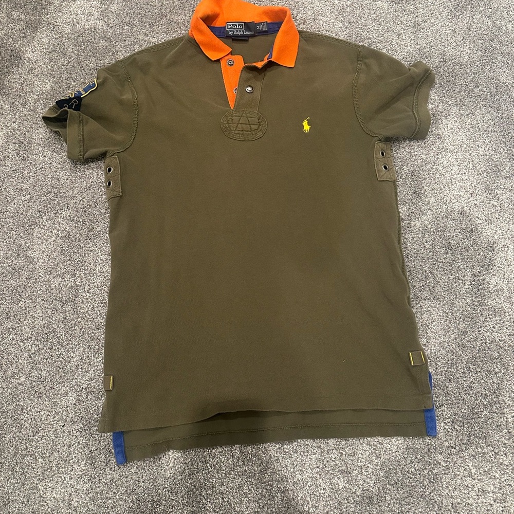 VINTAGE Polo Ralph Lauren Shirt Canoe Kayak Club Indian Head Custom fit medium